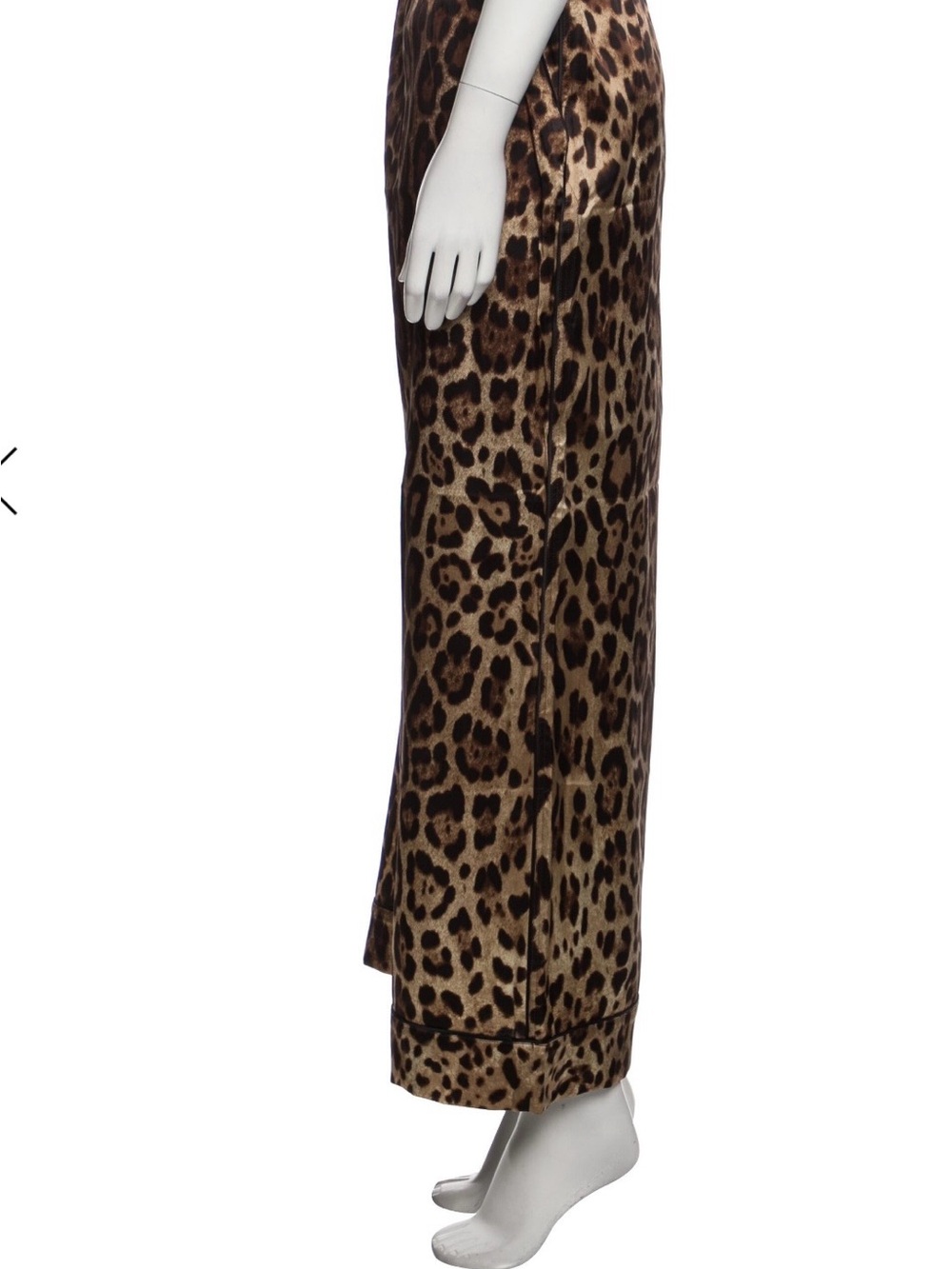 Dolce & Gabbana Leopard Print wide Leg Pants - Brown & Black - Picture 4 of 7